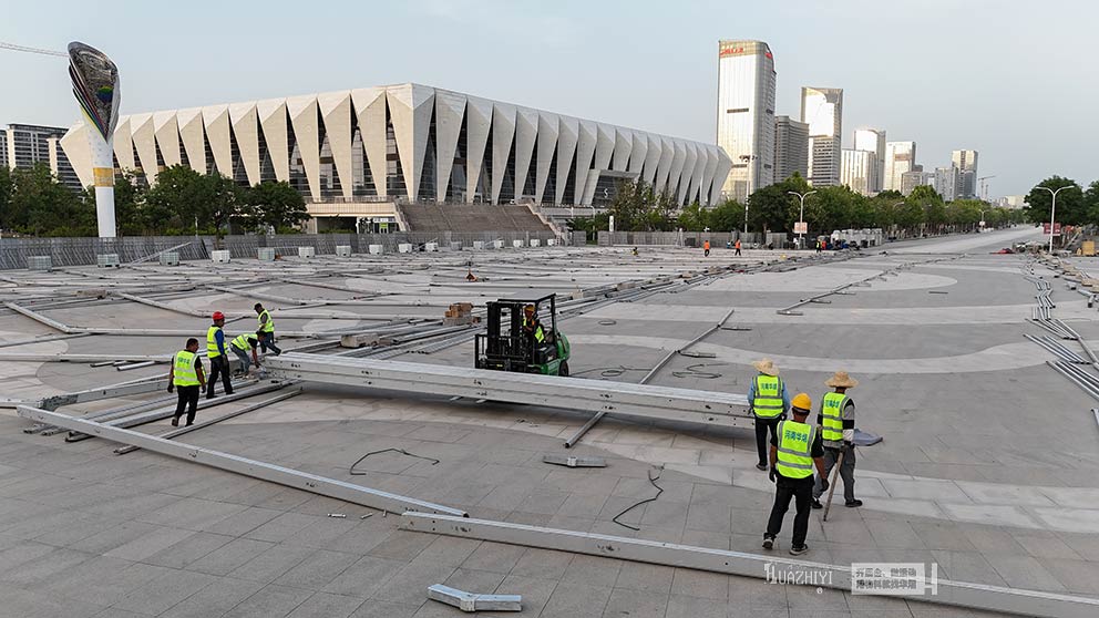 鄭州篷房租賃公司助力西安華夏家博會(huì)施工搭建篷房